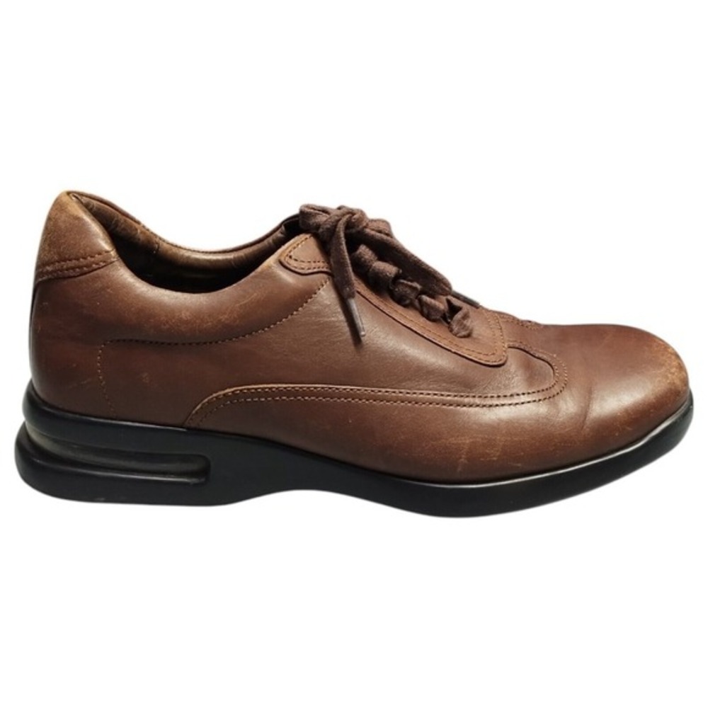 Cole Haan Air Comfort Shoes Mens 9 Brown Black Low Top Square Toe Lace Up